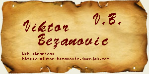 Viktor Bežanović vizit kartica
